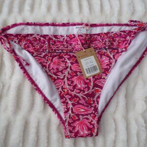 NWT Boden Pink and red paisley boho swim bottoms bikini 14